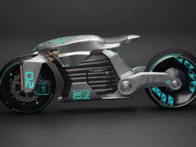 Sci-Fi concept Bike 2 3D model