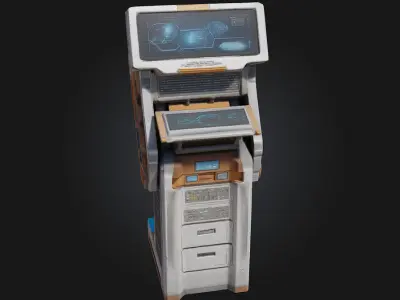 Futuristic Control Console  Command Central for Sci-Fi  3D model