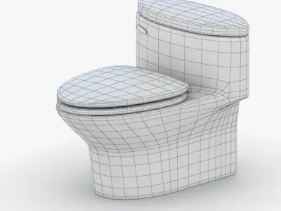1536 - Toilet Low-poly 3D model