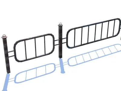 Old Rusty Fence Low-poly 3D model