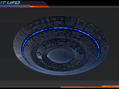Giant UFO - LowRes Model Low-poly 3D model