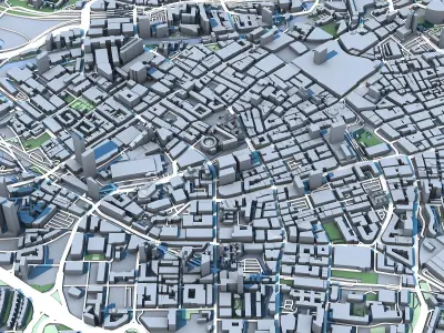 Part of Manchester City England 3D model