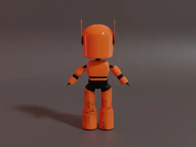 Robot orange 3D model