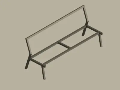bench 3D model 3