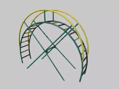 Old Arc Climber with Rails Low-poly 3D model