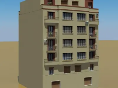 Building apartment - apartment 3D model