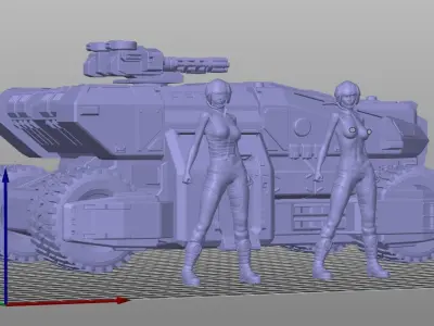 SCI-FI ROVER 3D print model