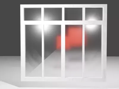 Game Ready Paned Window  3D model