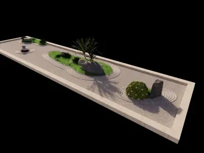 park-public park-Private Park Landscape 3D model