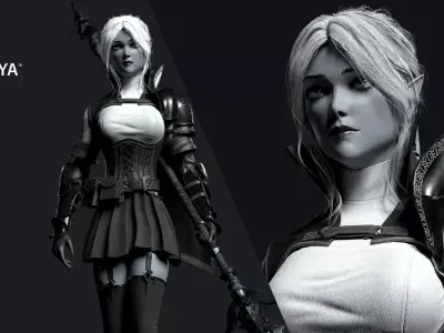 Templar Assassin - Game Ready Low-poly 3D model