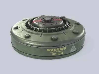 Sci fi land mine Low-poly 3D model