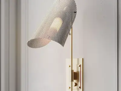 Tulle Wall Lamp in Brass by Blueprint Lighting 3D model