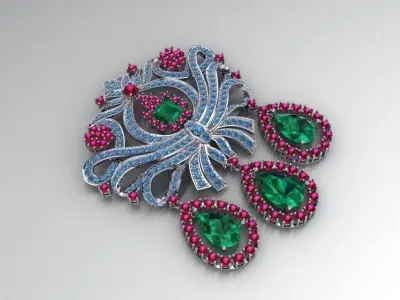 Arabic style pear pendant   516 3D print model