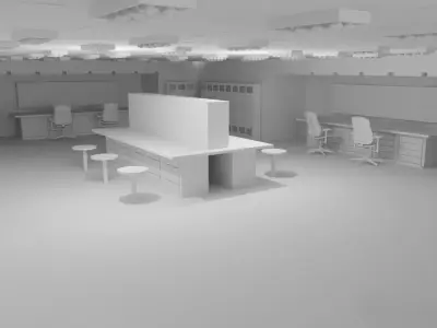 Workshop Interior No Material 3D model