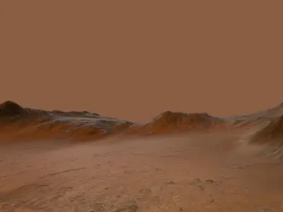 Mars Environment Low-poly 3D model