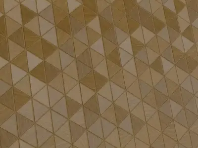 Polished Triangular Oak Parquet Flooring PBR Seamless Texture