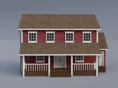 Low Poly house 2 Low-poly 3D model