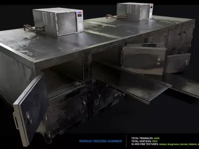 Morgue MegaPack Low-poly 3D model