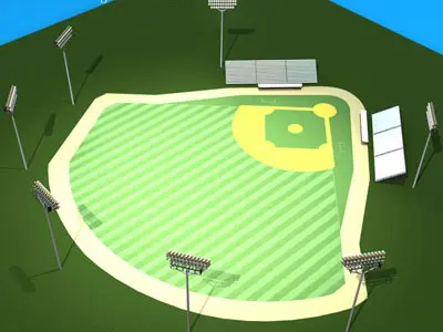 Baseball field 3D model