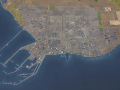 Al Khor - 3D City Model Low-poly 3D model