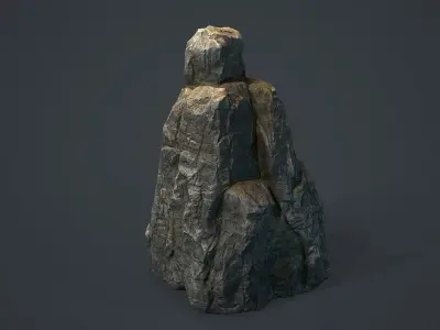 Rock Boulder 4 PBR  Low-poly 3D model