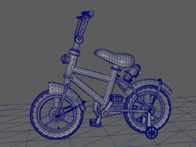 Stylish vintage bicycle Low-poly 3D model purchase