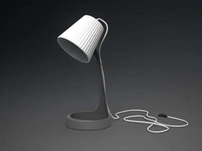 SVALLET work Lamp grey white Low-poly 3D model
