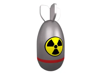 Nuclear Bomb v1 005 Low-poly 3D model