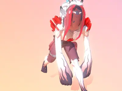 Hollow Cyborg Expirmental Monster RUN Fbx Png 3D model