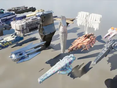 AI ships set 1 3D model