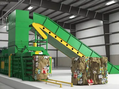  Hydraulic Baler Machine with Garbage 
