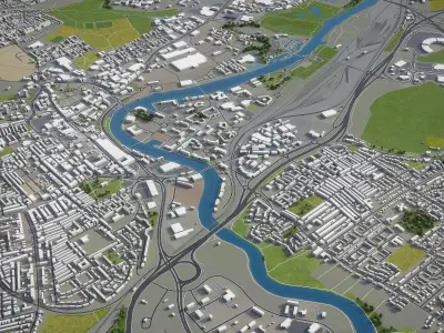 Sunderland Low-poly 3D model