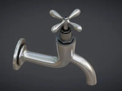 Faucet Tap Low-poly 3D model