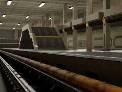 Posnyaky Station ReMake 3D model