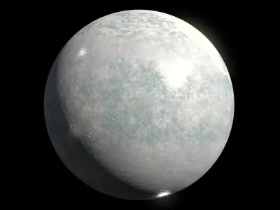 Frozen Earth Planet - 8k PBR Low-poly 3D model