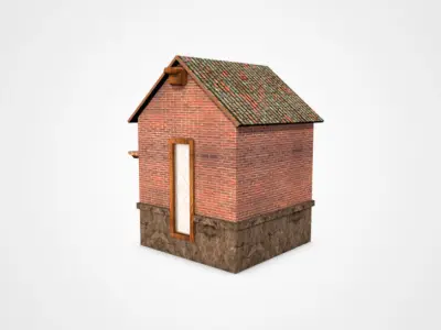 Residential House  Low-poly 3D model