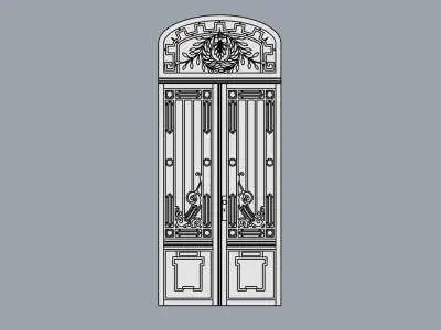 Classic Iron Wrought Door 3D model