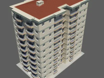 Apartment 10 Floors 3D model