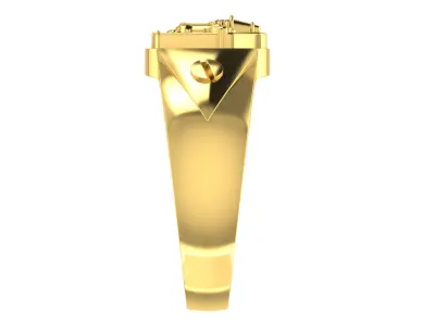 Light Weight Gold Diamond Rings-ZA RN 837 3D print model