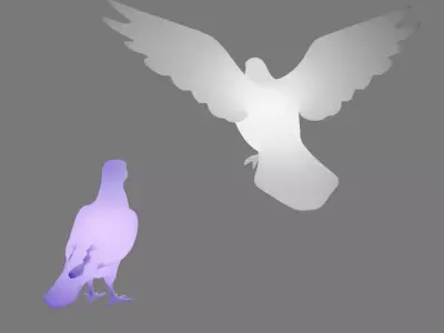Indirect lighting for pigeons 3D model