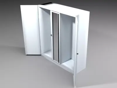 Wardrobe 4 cabinet 3D model
