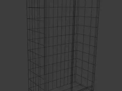 HOME Wardrobe with 2 sliding doors 3D Model Low-poly 3D model