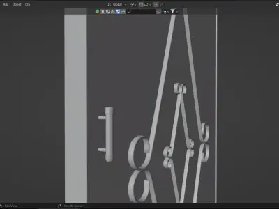 Moroccan door Low-poly 3D model
