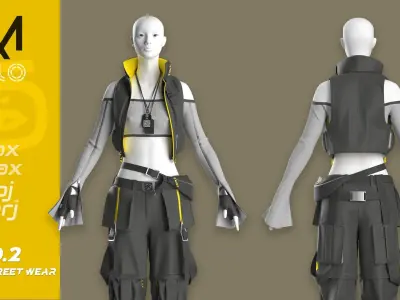 Women Street Wear Gang Style 3D model