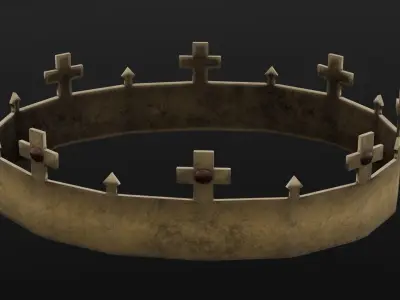 Old Crown 3D Model  Low-poly 3D model