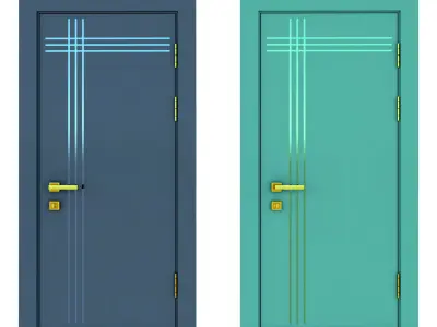 3d model door Hi-Tech 3D model