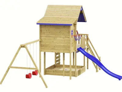 Tower playhouse Wickey Smart BlueHouse 3D model