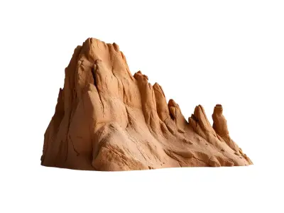 Rustic Cliff Formation model pack Low-poly 3D model