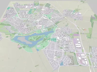 Cityscape Salzgitter Germany 3D model