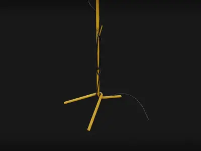 construction site spotlight or lamp Low-poly 3D model